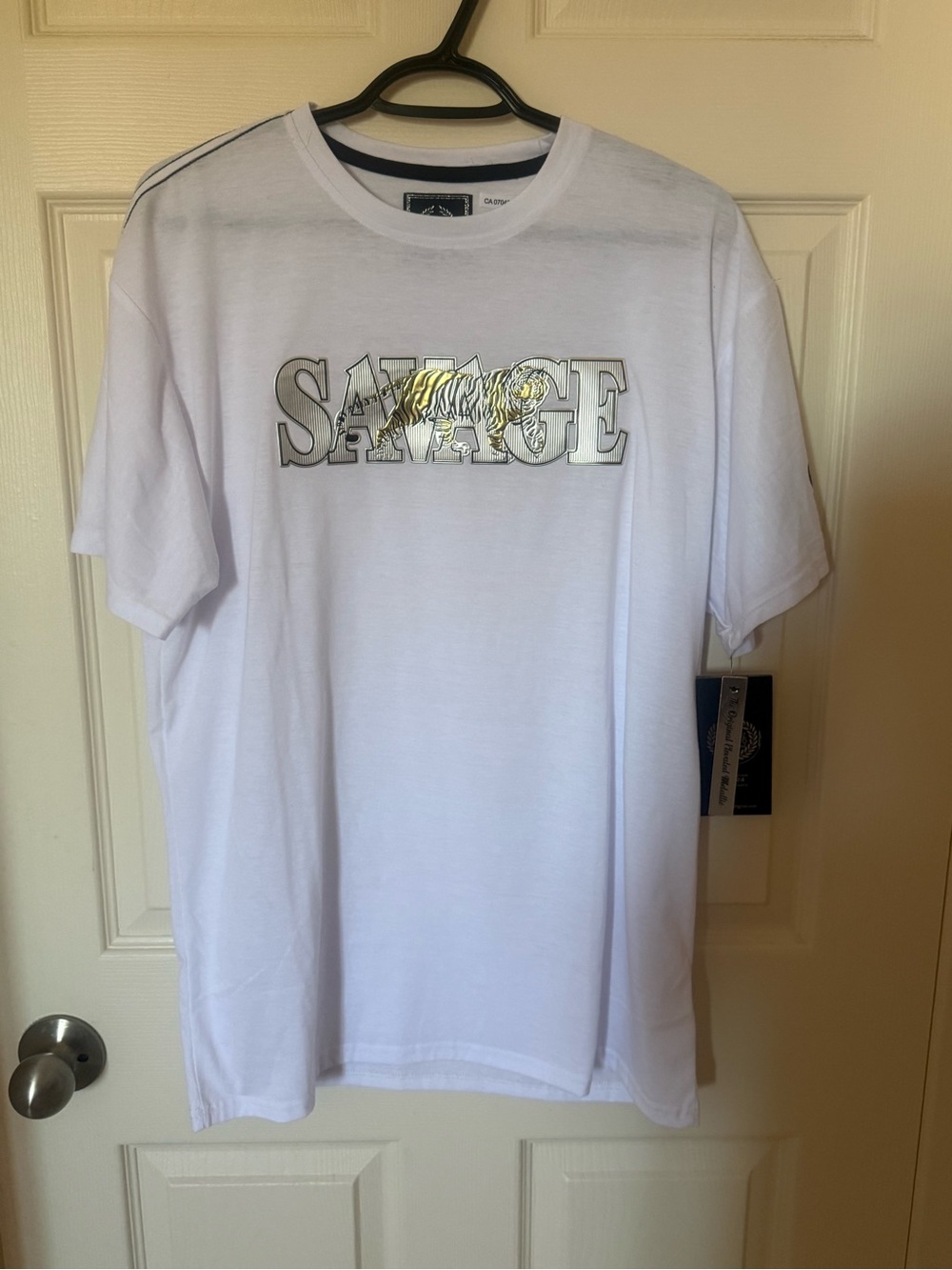 Savage Graphic Crew Neck T-Shirt - White